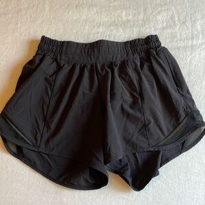 Size 4 black womens Lululemon hotty hot shorts